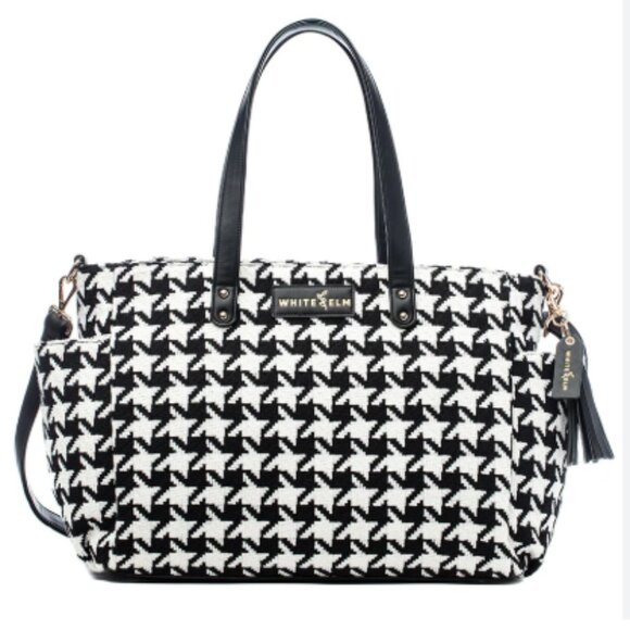 White Elm New Houndstooth Aquila Work Tote Laptop Bag - Picture 1 of 13